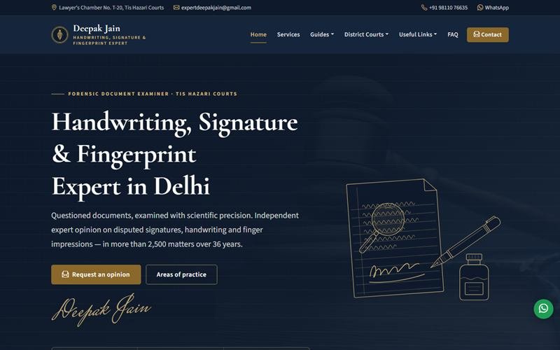 Homepage of Deepak Jain, Document Expert