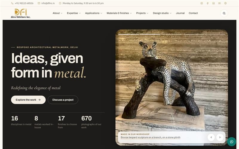 Homepage of Déco Fabrinox Inc. (DFI)