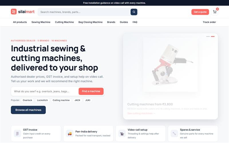 Homepage of Silaimart